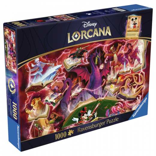 Ravensburger: Disney Lorcana - Glimmers of the Realm: Ruby 1000 Brikker i gruppen PUSLESPIL / 1000 brikker hos Spelexperten (12001624)