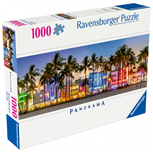 Ravensburger: Night Glow on Ocean Drive 1000 Brikker - Panorama i gruppen PUSLESPIL / 1000 brikker hos Spelexperten (12001710)