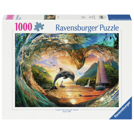 Ravensburger: Sunset Splash 1000 Brikker i gruppen PUSLESPIL / 1000 brikker hos Spelexperten (12001711)