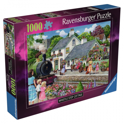 Ravensburger: Whistle Stop Cottage 1000 Brikker i gruppen PUSLESPIL / 1000 brikker hos Spelexperten (12001726)
