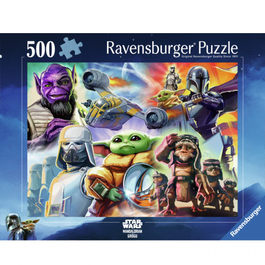 Ravensburger Puzzle: The Mandalorian and Grogu 500Pcs i gruppen PUSLESPIL / Ravensburger hos Spelexperten (12001812)