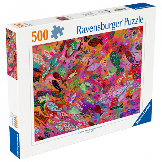 Ravensburger: Fish in Fuchsia 500 Brikker i gruppen PUSLESPIL / < 750 brikker hos Spelexperten (12001844)