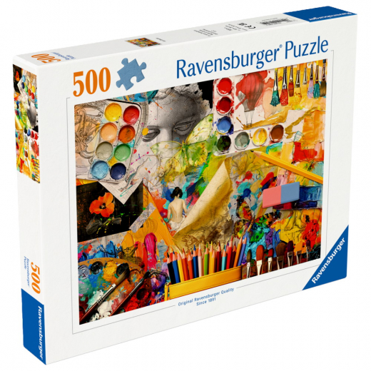 Ravensburger: Art Studio 500 Brikker i gruppen PUSLESPIL / < 750 brikker hos Spelexperten (12001845)