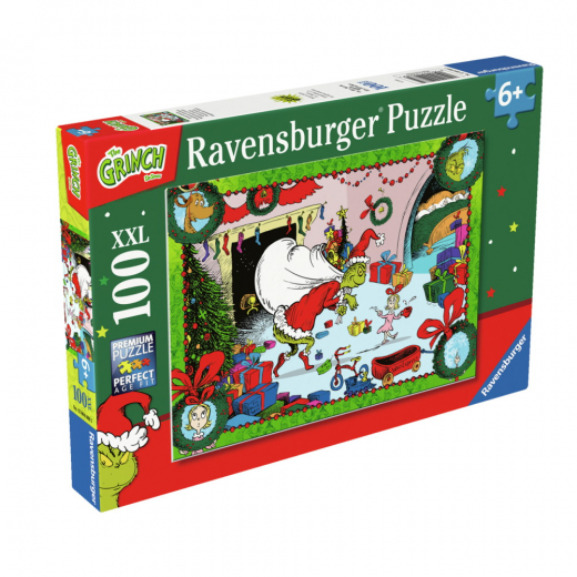 Ravensburger Pussel: Perfectly Grinchy 100 Bitar XXL i gruppen PUSLESPIL / < 750 brikker hos Spelexperten (12004068)