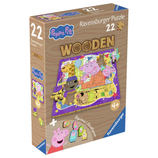 Ravensburger Wooden - Peppa Pig Friendship Party 22 Brikker i gruppen PUSLESPIL / Puslespil i træ hos Spelexperten (12004082)