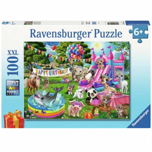 Ravensburger: Tiara Birthday Party 100 XXL Brikker i gruppen PUSLESPIL / Puslespil til børn hos Spelexperten (12004161)