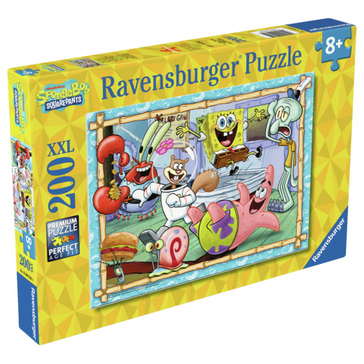 Ravensburger: Spongebob New adventures in Bikini Bottom XXL 200 Brikker i gruppen PUSLESPIL / < 750 brikker hos Spelexperten (12004234)