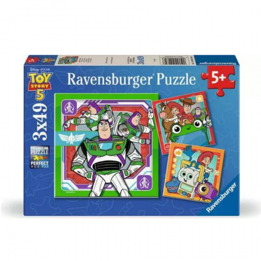 Ravensburger Puzzle: Toy Story 5 On a Mission 3x49 Pcs i gruppen PUSLESPIL / Ravensburger hos Spelexperten (12004284)