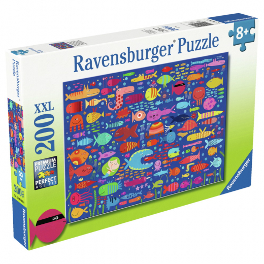 Ravensburger: Funny Fish Friends 200 XXL Brikker i gruppen PUSLESPIL / Puslespil til børn hos Spelexperten (12004305)