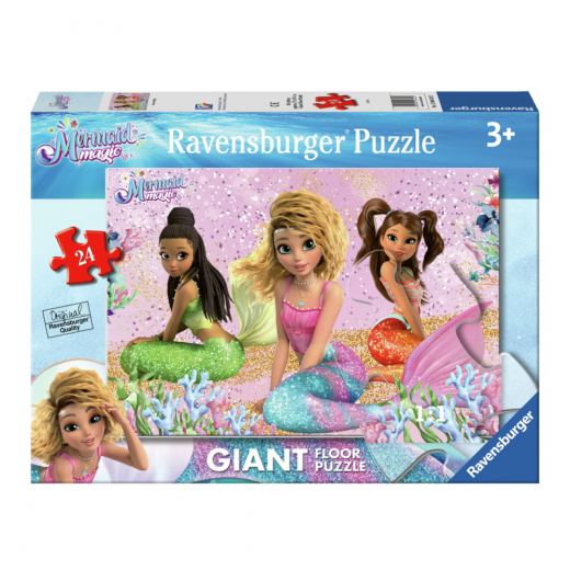 Ravensburger: Mermaid Magic Giant floor puzzle 24 Brikker i gruppen PUSLESPIL / Puslespil til børn hos Spelexperten (12004323)