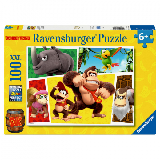 Ravensburger: Donkey Kong The Monkeys are loose! 100 XXL Brikker i gruppen PUSLESPIL / Puslespil til børn hos Spelexperten (12004346)