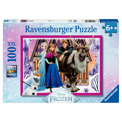 Ravensburger: Disney Frozen Magical Spirits 100 XXL Brikker i gruppen PUSLESPIL / Puslespil til børn hos Spelexperten (12004382)