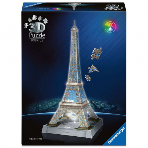 Ravensburger Iconics Tour Eiffel LED - 243 p i gruppen PUSLESPIL / 3D puslespil hos Spelexperten (12008024)