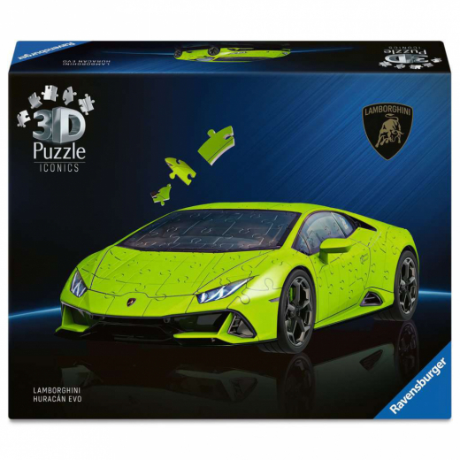 Ravensburger Iconics Lamborghini Huracán EVO-Verde 158 p i gruppen PUSLESPIL / 3D puslespil hos Spelexperten (12008037)