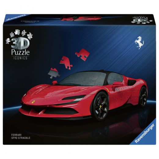 Ravensburger 3D: Iconics Ferrari SF 90 Stradale 108 Brikker i gruppen PUSLESPIL / 3D puslespil hos Spelexperten (12008041)