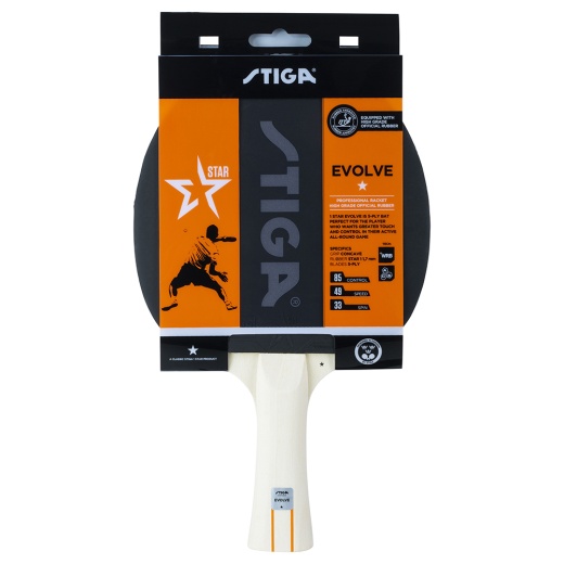 Stiga Evolve 1-star i gruppen SPILLEBORD / Bordtennis / Bordtennisbat hos Spelexperten (1211-8318-01)