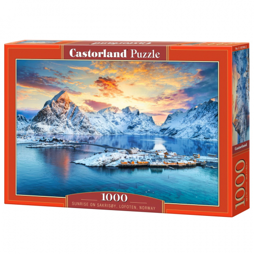 Castorland - Sunrise on Sakrisoy, Lofoten, Norway 1000 Brikker i gruppen PUSLESPIL / Castorland hos Spelexperten (124019)