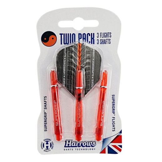 Harrows Twin Pack Flights & Shafts Orange i gruppen SPILLEBORD / Dart / Tilbehør hos Spelexperten (127-1020-1)