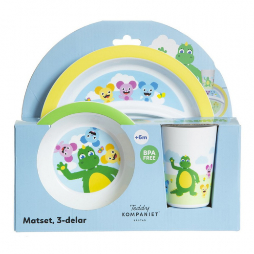 Teddykompaniet - Bolibompa- Måltidssæt, 3 dele i gruppen Nyheder hos Spelexperten (13020)