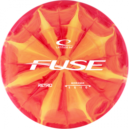 Latitude 64° Retro Burst Fuse Yellow/Red i gruppen UDENDØRSSPIL / Disc Golf & frisbee hos Spelexperten (14343)