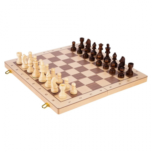Longfield Chess Set Walnut & Maple 50 mm i gruppen SELSKABSSPIL / Skak hos Spelexperten (151206)