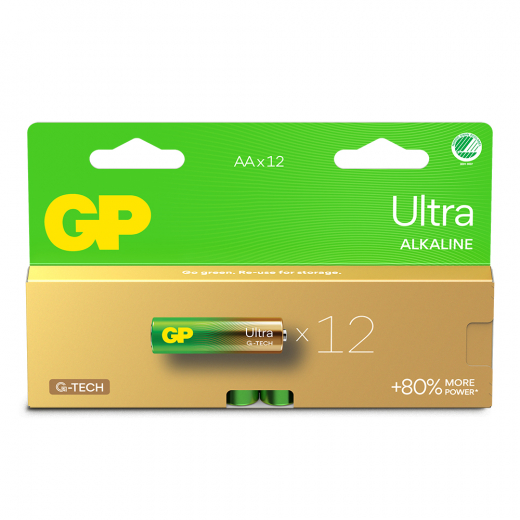 GP Ultra Alkaline AA-battery, 15AU/LR6, 12-pc i gruppen LEGETØJ / Batterier og opladere hos Spelexperten (151427)
