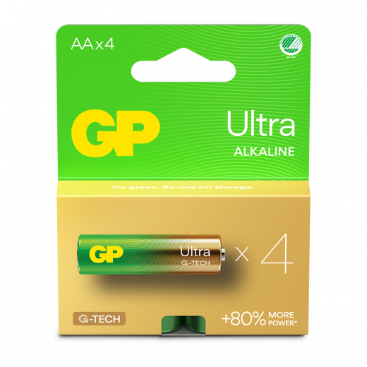 GP Ultra Alkaline AA-battery, 15AU/LR6, 4-pc i gruppen LEGETØJ / Batterier og opladere hos Spelexperten (151430)