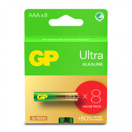 GP Ultra Alkaline AAA-battery, 24AU/LR03, 8-pc i gruppen LEGETØJ / Batterier og opladere hos Spelexperten (151444)