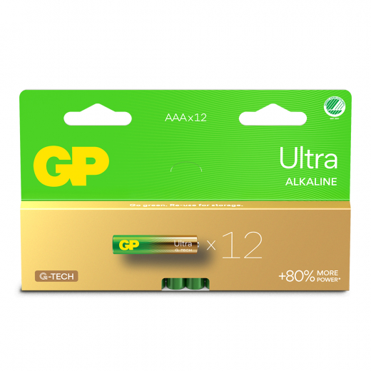 GP Ultra Alkaline AAA-battery, 24AU/LR03, 12-pc i gruppen LEGETØJ / Batterier og opladere hos Spelexperten (151447)