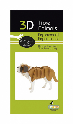 3D papir puslespil, St. Bernard hund i gruppen PUSLESPIL / Modelbygning hos Spelexperten (158116)