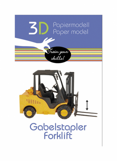 3D papirpuslespil, gaffeltruck i gruppen PUSLESPIL / Modelbygning hos Spelexperten (158587)