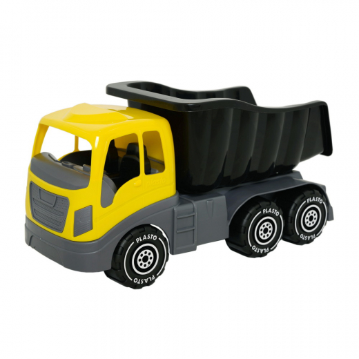 Plasto lastbil - Gul/sort i gruppen LEGETØJ / Legetøjskøretøjer / Plasto hos Spelexperten (1676000BOX)