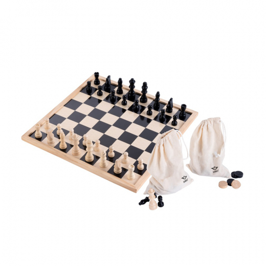 Chess Checkers Basic Set i gruppen SELSKABSSPIL / Skak hos Spelexperten (170480)