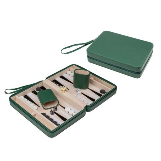 Backgammon Thasos, Travel, Green i gruppen SELSKABSSPIL / Backgammon hos Spelexperten (1709)