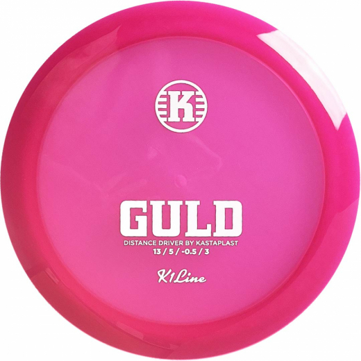 Kastaplast K1 Guld Pink Hot Transparent i gruppen UDENDØRSSPIL / Disc Golf & frisbee / Distance Drivers hos Spelexperten (17293)