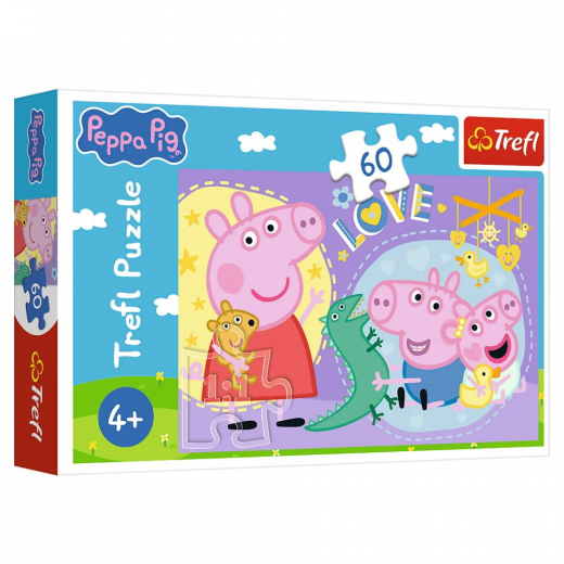 Trefl Peppa Pig 60 Brikker i gruppen PUSLESPIL / Puslespil til børn hos Spelexperten (17414)