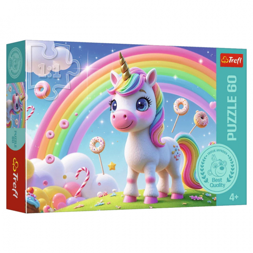 Trefl Candy's World 60 Brikker i gruppen PUSLESPIL / Puslespil til børn hos Spelexperten (17416)