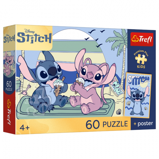 Trefl Puslespil: Playtime With Stitch 60 Brikker i gruppen PUSLESPIL / Puslespil til børn hos Spelexperten (17430)