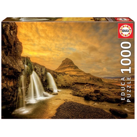 Educa: Kirkjufellsfoss Waterfall, Iceland 1000 Brikker i gruppen  hos Spelexperten (17971)