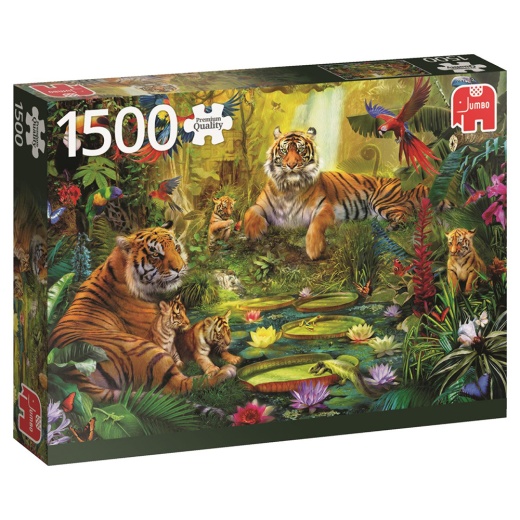 Jumbo Tiger family in the jungle 1500 brikker i gruppen  hos Spelexperten (18525)