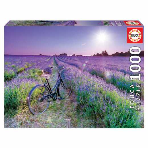 Educa: Bike in a Lavender Field 1000 brikker i gruppen PUSLESPIL / 1000 brikker hos Spelexperten (19255)