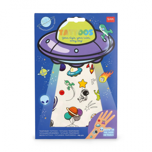 Temporary Tattoos - Space i gruppen LEGETØJ / Skab & mal hos Spelexperten (193403)