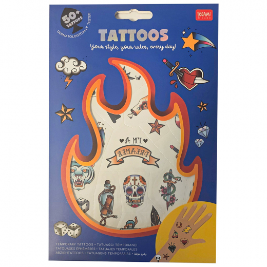 Temporary Tattoos - Old School i gruppen LEGETØJ / Skab & mal hos Spelexperten (193411)