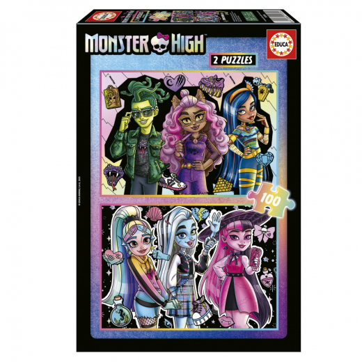 Educa Monster High 2 x 100 Brikker i gruppen PUSLESPIL / < 750 brikker hos Spelexperten (19704)