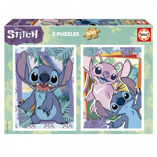 Educa Disney Stitch 2 x 500 Brikker i gruppen PUSLESPIL / < 750 brikker hos Spelexperten (19732)