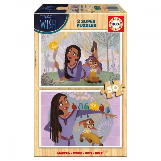 Educa Disney Wish 2 x 50 Brikker i gruppen PUSLESPIL / Puslespil til børn hos Spelexperten (19739)