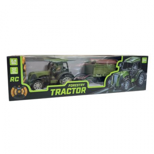 Junior Wheels Køretøj Traktor med tømmertrailer i gruppen LEGETØJ / RC hos Spelexperten (20126021)