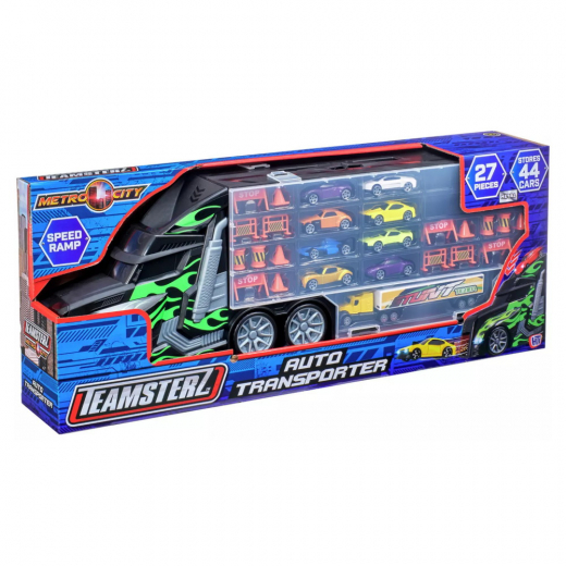 Teamsterz Metro City - Auto Transporter i gruppen LEGETØJ / Legetøjskøretøjer hos Spelexperten (20226005)