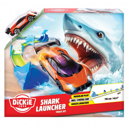 Dickie Toys - Shark Launcher Track Set i gruppen LEGETØJ / Legetøjskøretøjer hos Spelexperten (203333000)