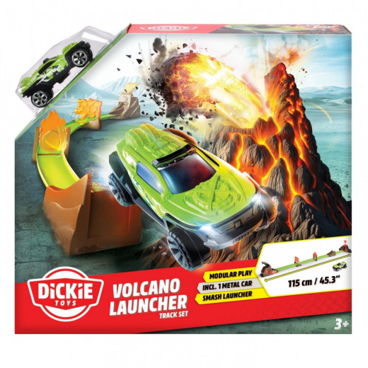 Dickie Toys - Volcano Launcher Track Set i gruppen LEGETØJ / Legetøjskøretøjer hos Spelexperten (203333001)